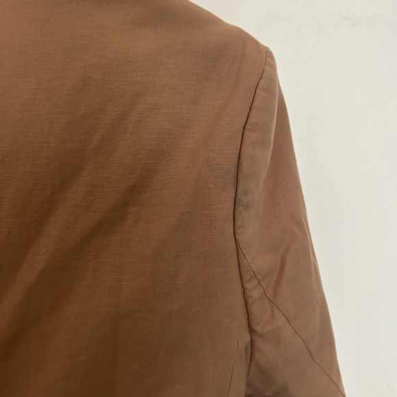 ASOS DESIGN super skinny suit jacket in tan linen mix - Picture 6 of 8